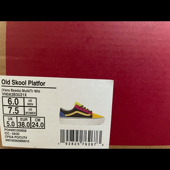 Vans Old Skool Platform (Vans Beads) “Multi/True White” - Picture 8 of 8